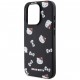 Чехол Hello Kitty PU Saffiano Heads and Bows + Hand strap Hard для iPhone 15 Pro, цвет Черный/Красный (HKHCP15LPSAPSK)