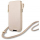 Чехол-сумка Guess Pouch PU Saffiano 4G (M size) для iPhone 12/12 Pro, цвет Золотой (GUHCP12MSAPSLG)