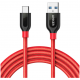 Кабель Anker PowerLine+ USB-C to USB 3.0 1.8 м, цвет Красный (A8169091)