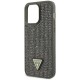 Чехол Guess Diamond Rhinestone Triangle metal logo Hard для iPhone 14 Pro Max, цвет Зеленый (GUHCP14XHDGTPA)