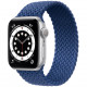 Умные часы Apple Watch Series 6 GPS, 40 мм, корпус из алюминия цвет Серебристый, плетеный ремешок цвет Синий