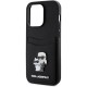 Чехол Karl Lagerfeld Cardslot PU Saffiano NFT Karl & Choupette metal Hard для iPhone 14 Pro, цвет Черный (KLHCP14LSAPKCNPK)