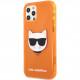 Чехол Karl Lagerfeld TPU FLUO Choupette Hard для iPhone 12/12 Pro, цвет Оранжевый (KLHCP12MCHTRO)