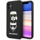 Чехол Karl Lagerfeld 3D Rubber Karl and Choupette Hard для iPhone 11, цвет Черный (KLHCN61IK3DKC)