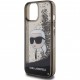 Чехол Karl Lagerfeld Liquid Glitter NFT Karl head Hard для iPhone 15, цвет Черный (KLHCP15SLNKHCK)
