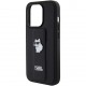 Чехол Karl Lagerfeld GripStand PU Saffiano NFT Choupette metal Hard для iPhone 13 Pro, цвет Черный (KLHCP14LGSACHPK)