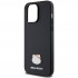 Чехол Hello Kitty PU Grained leather Metal Kitty Head Hard для iPhone 15 Pro Max, цвет Черный (HKHCP15XPGHDLMK)