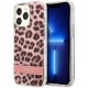 Чехол Guess PC/TPU Leopard Hard для iPhone 13 Pro, цвет Розовый (GUHCP13LHSLEOP)