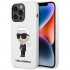Чехол Karl Lagerfeld Liquid silicone NFT Karl Ikonik Hard для iPhone 14 Pro, цвет Белый (KLHCP14LSNIKBCH)