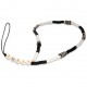 Шнурок на запястье Guess Heishi Beads 25 см, цвет Черный/Белый (GUSTBCKH)