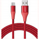 Кабель Anker PowerLine+ II USB - USB Type-C 1.8 м, цвет Красный (A8463H91)