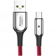 Кабель Baseus X-type Light Cable USB - USB Type-C 3 A 1 м, цвет Красный (CATXD-A09)