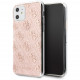 Чехол Guess 4G collection Hard PC/TPU для iPhone 11, цвет Блестящий розовый (GUHCN61PCU4GLPI)