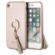 Чехол Guess Saffiano Hard PU + Ring для iPhone 7/8/SE 2020, цвет Розовый (GUHCI8RSSARG)