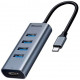 USB-концентратор Baseus Enjoyment series Type-C to USB 3.0х4 + HD 4K HD intelligent HUB adapter, цвет Серый (CAHUB-N0G)