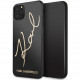 Чехол Karl Lagerfeld Double Layer Karl signature Hard Glass для iPhone 11 Pro Max, цвет Черный (KLHCN65DLKSBK)
