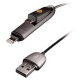 Кабель EnergEA Lumina Lightning MFI + Micro-USB 1 м, цвет Темно-серый (CABPDL-GRY)