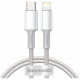 Кабель Baseus High Density Braided Fast Charging Data Cable Type-C to Lightning PD 20W 2 м, цвет Белый (CATLGD-A02)