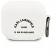 Чехол с карабином Karl Lagerfeld Silicone case with ring RSG logo для AirPods 3, цвет Белый (KLACA3SILRSGWH)