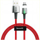 Магнитный кабель Baseus Zinc Magnetic Cable USB - Micro USB 2.4 A 1 м, цвет Красный (CAMXC-A09)