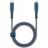 Кабель EnergEA FLOW USB-C to Lightning MFI C94 PD60W 3A Nanoweave Magnetic tie 1.5 м, цвет Синий (CBL-FLCL-BLU150M)