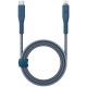 Кабель EnergEA FLOW USB-C to Lightning MFI C94 PD60W 3A Nanoweave Magnetic tie 1.5 м, цвет Синий (CBL-FLCL-BLU150M)