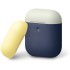 Силиконовый чехол Elago A2 Duo Case для AirPods 2 Wireless, цвет Синий с Белой и Желтой крышками (EAP2DO-JIN-CWHYE)