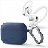 Чехол с карабином Uniq NEXO Liquid silicone + Sports ear hooks для AirPods Pro 2, цвет Синий (AIRPODSPRO2-NEXOBLU)