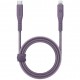 Кабель EnergEA FLOW USB-C to Lightning MFI C94 PD60W 3A Nanoweave Magnetic tie 1.5 м, цвет Фиолетовый (CBL-FLCL-PUR150M)