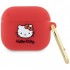Чехол Hello Kitty Liquid silicone 3D Rubber Kitty Head для AirPods 3, цвет Фуксия (HKA33DKHSF)