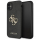 Чехол Guess PU Saffiano 4G Big metal logo Hard для iPhone 11, цвет Черный (GUHCN61SA4GGBK)