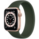 Умные часы Apple Watch Series 6 GPS, 40 мм, корпус из алюминия цвет Золотой, силиконовый монобраслет цвет Темно-зеленый
