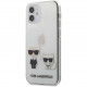 Чехол Karl Lagerfeld PC/TPU Ikonik Karl & Choupette Hard для iPhone 12 mini, цвет Прозрачный (KLHCP12SCKTR)