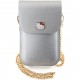 Сумка Hello Kitty Wallet Phone Bag PU Grained leather Metal Kitty Head w Chain для смартфонов, цвет Серебристый (HKOWBPGHDLMS)