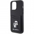 Чехол Karl Lagerfeld Cardslot PU Saffiano NFT Karl &amp; Choupette metal Hard для iPhone 13 Pro Max, цвет Черный (KLHCP13XSAPKCNPK)