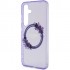 Чехол Guess PC/TPU Flowers Wreath Hard (MagSafe) для Galaxy S24, цвет Фиолетовый (GUHMS24SHFWFCU)