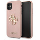 Чехол Guess PU Saffiano 4G Big metal logo Hard для iPhone 11, цвет Розовый (GUHCN61SA4GGPI)