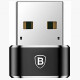 Переходник Baseus USB Male To Type-C Female, цвет Черный (CAAOTG-01)