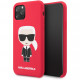 Чехол Karl Lagerfeld Liquid silicone Iconic Karl Hard для iPhone 11 Pro Max, цвет Красный (KLHCN65SLFKRE)