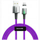 Магнитный кабель Baseus Zinc Magnetic Cable USB - USB Type-C 2 A 2 м, цвет Фиолетовый (CATXC-B05)