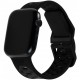 Силиконовый ремешок Urban Armor Gear (UAG) Civilian Silicone Strap 2022 для Apple Watch 49/45/44/42 мм, цвет Черный/Серый (Graphite/Black) (194002114032)