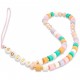 Шнурок на запястье Guess Heishi Beads 25 см, цвет Белый/Розовый (GUSTFLWP)