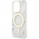 Чехол Guess MagSafe PC/TPU Marble Hard для iPhone 14 Pro Max, цвет Белый/Золотой (GUHMP14XPCUMAH)