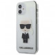 Чехол Karl Lagerfeld PC/TPU Ikonik Karl Hard для iPhone 12 mini, цвет Прозрачный (KLHCP12STRIK)