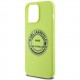 Чехол Karl Lagerfeld Liquid silicone RSG Round logo Hard для iPhone 15 Pro, цвет Зеленый (KLHCP15LSRSGRCN)
