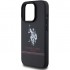 Чехол U.S. Polo Assn. PU Double horse logo and Stripes Hard для iPhone 15 Pro, цвет Черный (USHCP15LPSZSALK)