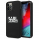 Чехол Karl Lagerfeld Liquid silicone stack logo Hard для iPhone 12 Pro Max, цвет Черный (KLHCP12LSLKLRBK)