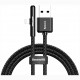 Кабель Baseus Iridescent Lamp Mobile Game Cable USB - Lightning 2.4 A 1 м, цвет Черный (CAL7C-A01)