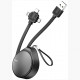 Кабель Baseus Waterdrop Three-in-one Scaling Micro USB + Lightning + USB Type-C 1.5 м, цвет Серый (CAMLT-EP0G)