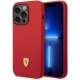 Чехол Ferrari Liquid silicone with metal logo Hard для iPhone 14 Pro, цвет Красный (FEHCP14LSIBBR)